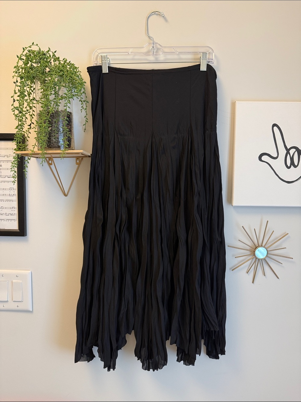 Y2K Style Fairy Hem Pleated Black Skirt | Vintage-Inspired Elegance